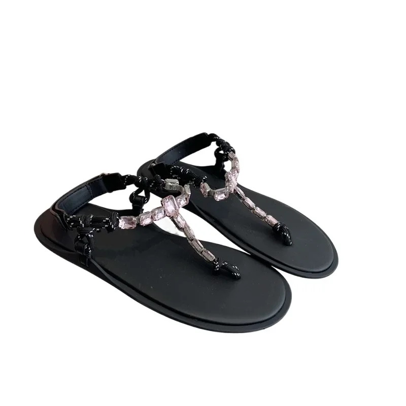 

for Women Beach Shoes Ladies Sandal Platform k688047 Wear Twine Style Flip Flops Summer Comfortable Flat-heeled Design New