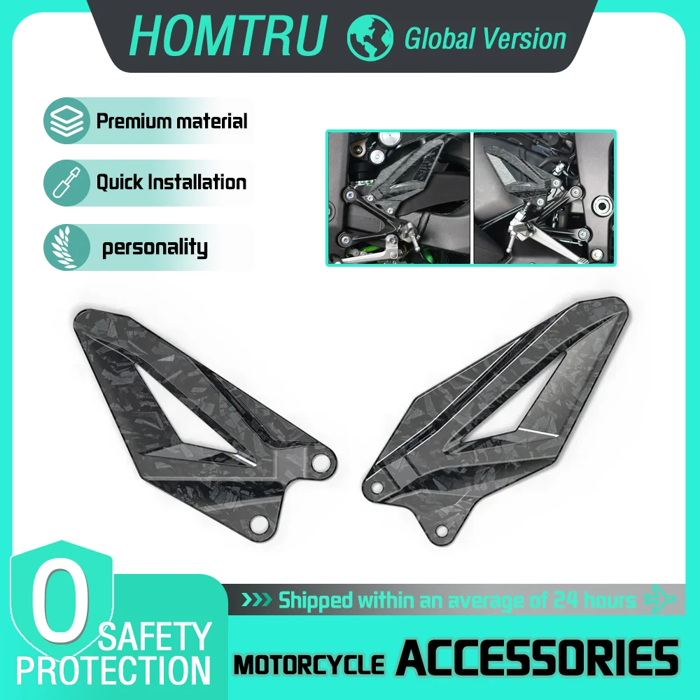 

For Kawasaki 2009-2024 ZX-6R motorcycle modification with carbon fiber exterior riding passenger pedal accessories