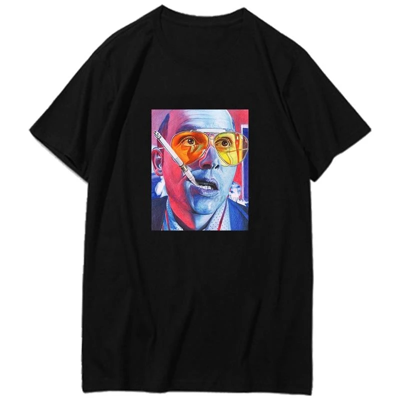 Fear And Loathing Las Vegas Hunter Thompson Dr Graphic T Shirts Summer New Shirts And T-Shirts Cotton Short Sleeve T-Shirts