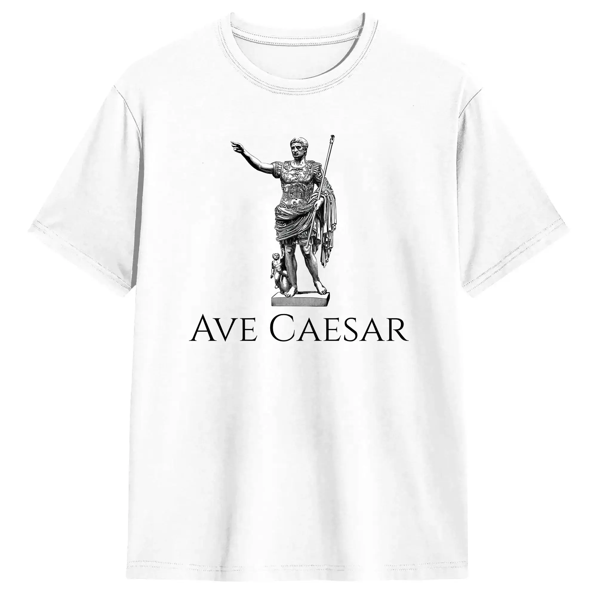 Men Ave Caesar Augustus Of Prima Porta T Shirt Pure Cotton Clothes Creative Short Sleeve Crew Neck Tees Birthday Present T-Shirt