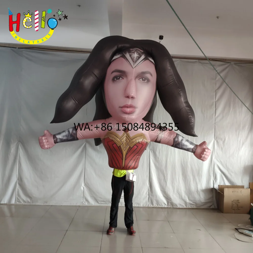 Custom Performance Inflatable Characters Beautiful Girl Costume Inflatable