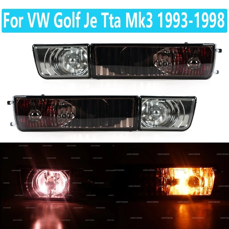 Front Bumper  Fog Light Turn Signal Light Lamp for VW Golf Je Tta Mk3 1993-1998 Fog Lamp Assembly Car Accessories