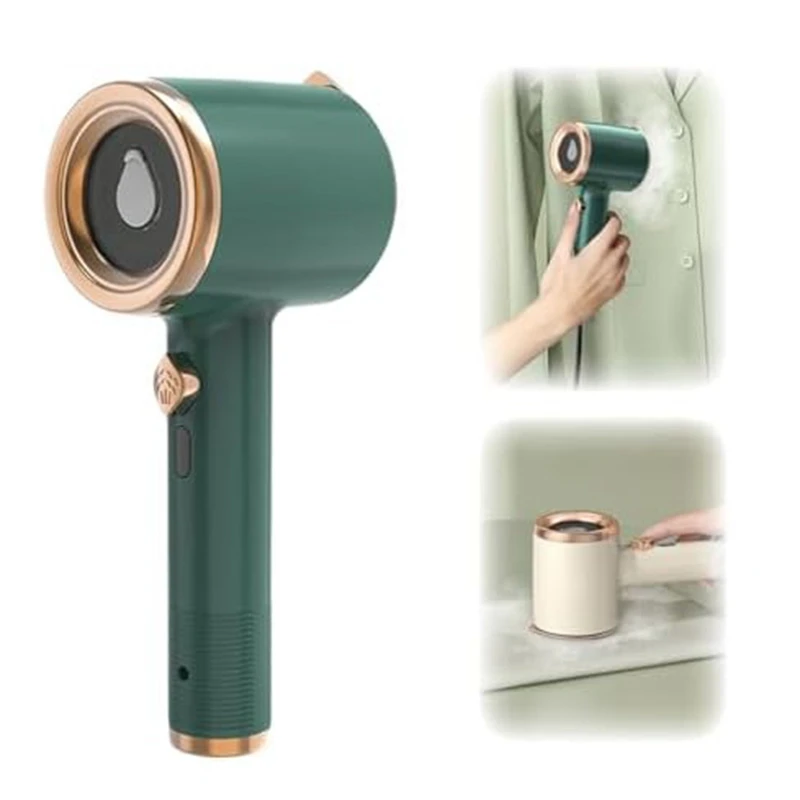 مكوّاة صغيرة محمولة، كي سريع التسخين بالبخار الجاف للمنزل والسفر (بيج) قابس الاتحاد الأوروبي سهل التركيب