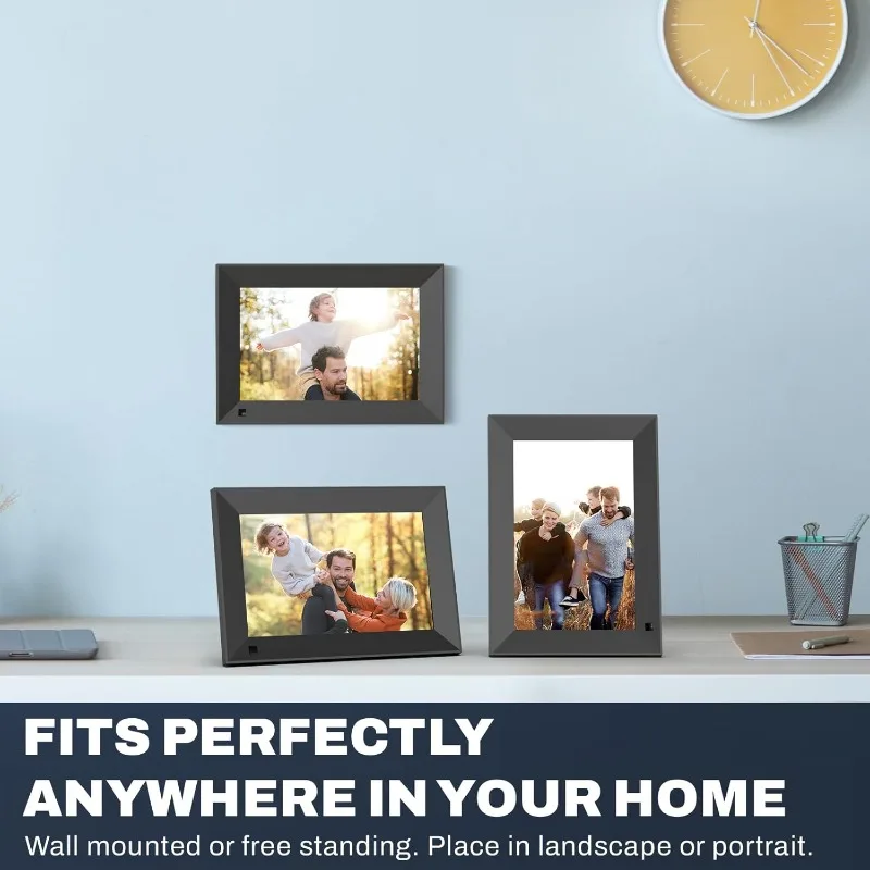 إطار صور رقمي ذكي واي فاي مقاس 8 بوصات مع شاشة لمس 1280 × 800 عالية الدقة IPS، إطار رقمي إطار واي فاي 16 جيجابايت، حائط #5