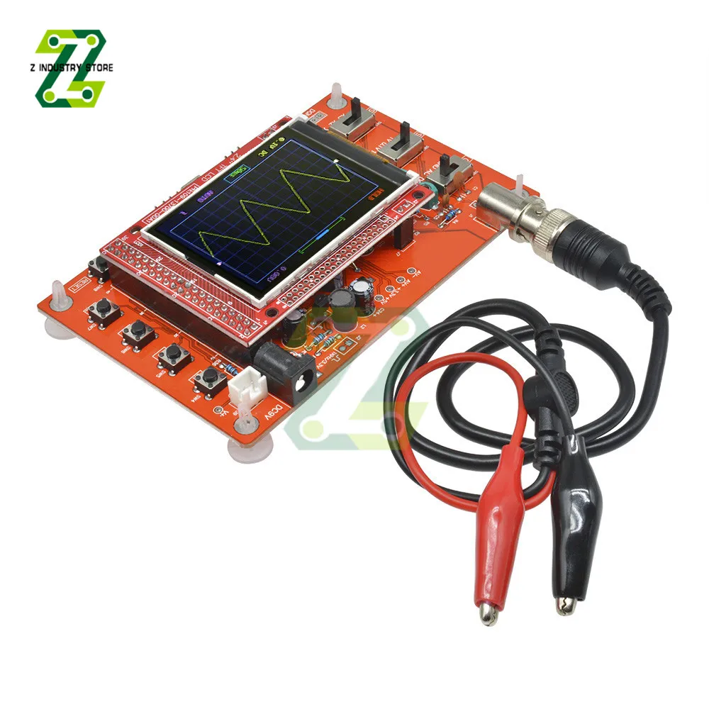 DSO138 Fully Assembled Digital Oscilloscope 2.4 inch TFT LCD Display Probe Test Clip Acrylic Case Oscilloscope DIY KIT