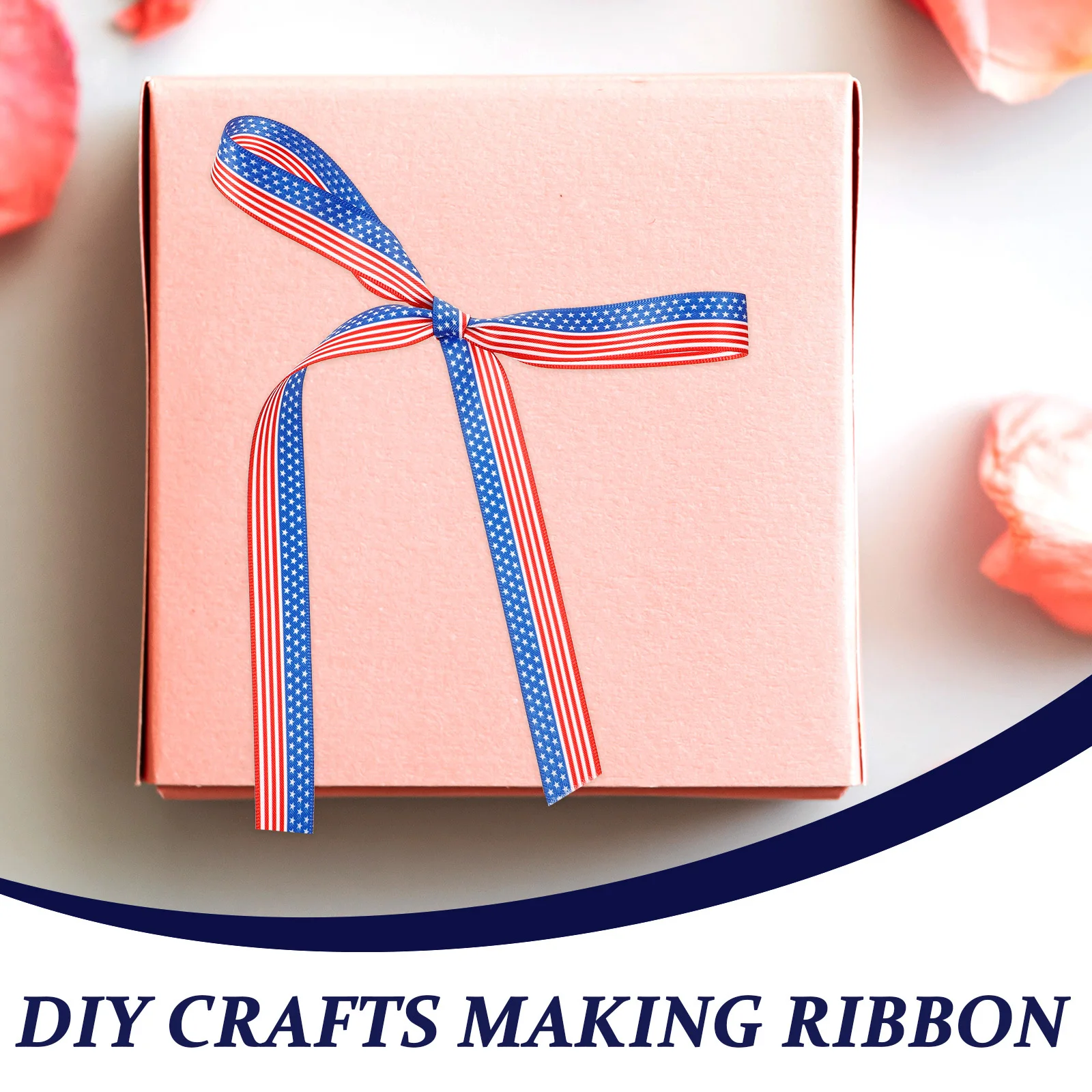 

Independence Day Ribbon Themed Gift Wrapping Craft Decor DIY Flower Baskets Garlands Stairs Railings Tables Chairs Displays