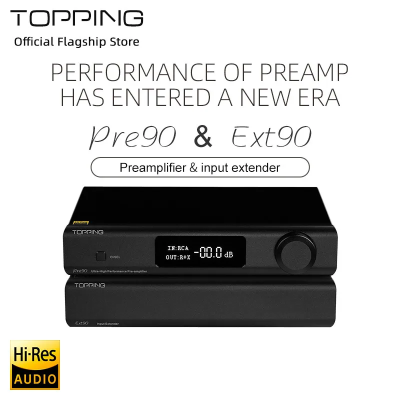 TOPPING Pre90 Preamplifier or Ext90 Input Extender Hi-Res Audio Ultra-High NFCA Modules AMP RCA/XLR Output