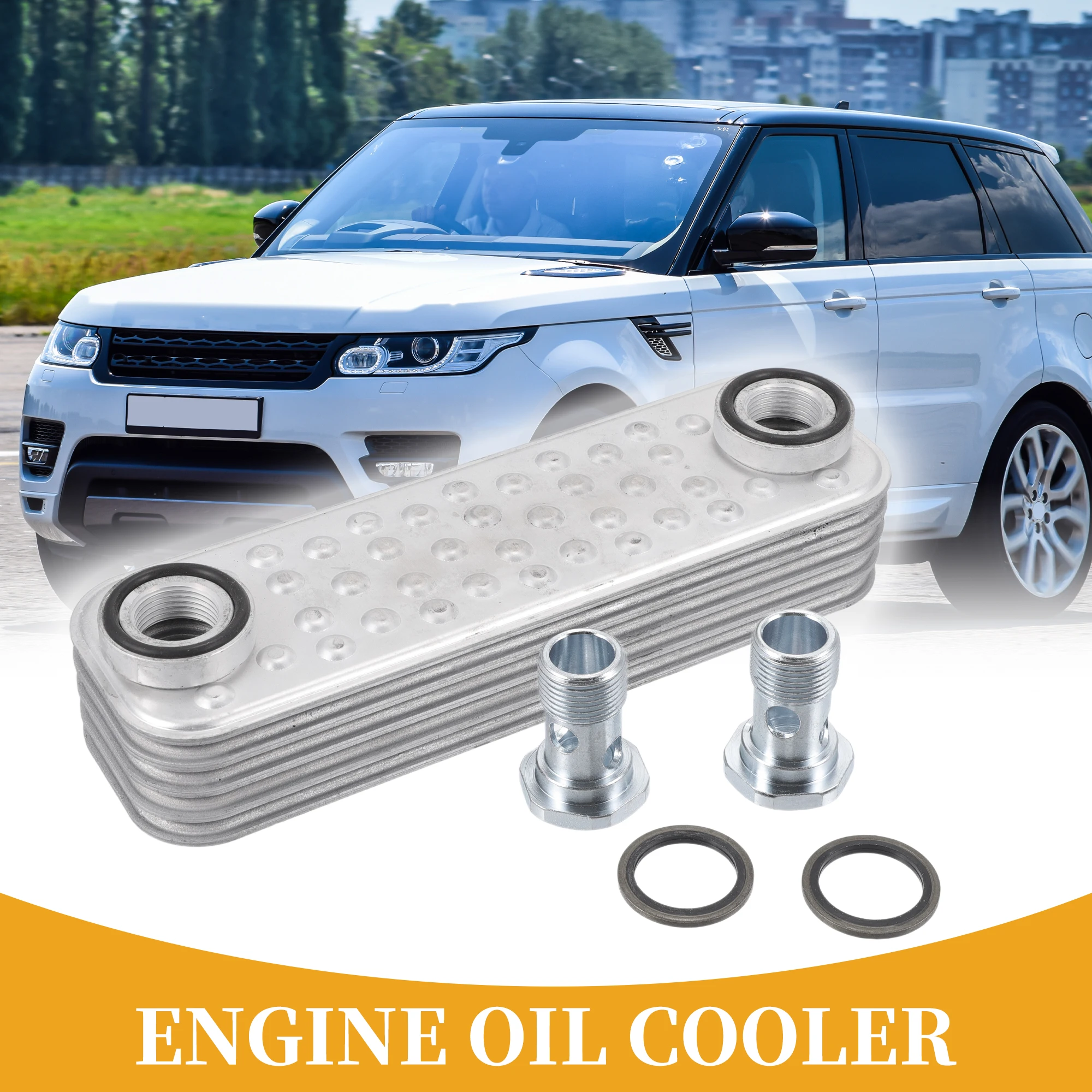 

Масляный радиатор двигателя автомобиля UXCELL с уплотнительными кольцами и комплектом болтов для Land Rover No PBC500230