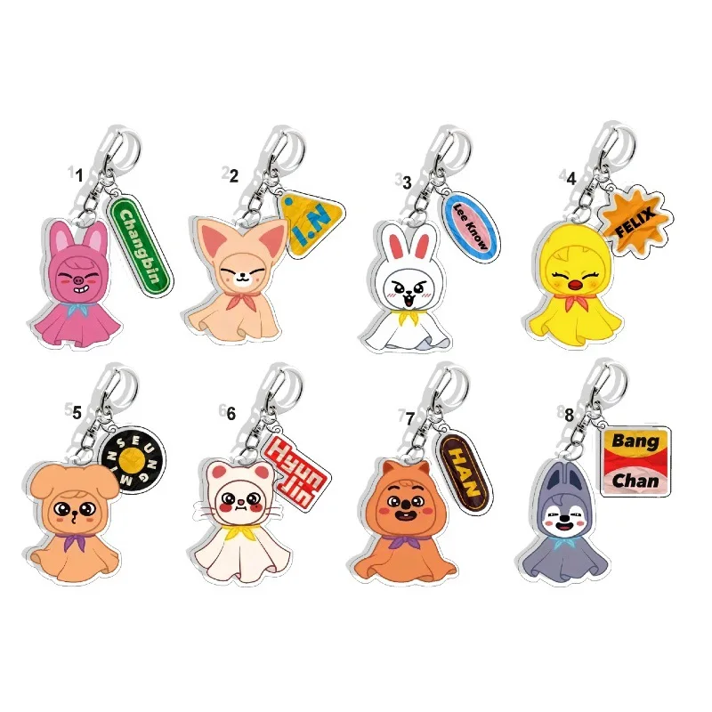 

Новые товары KPOP St rayKids включают Felix, Hyun Jin, подвески для кукол Bang Chan, сумки, брелки, коллекционные предметы для фанатов, акрил