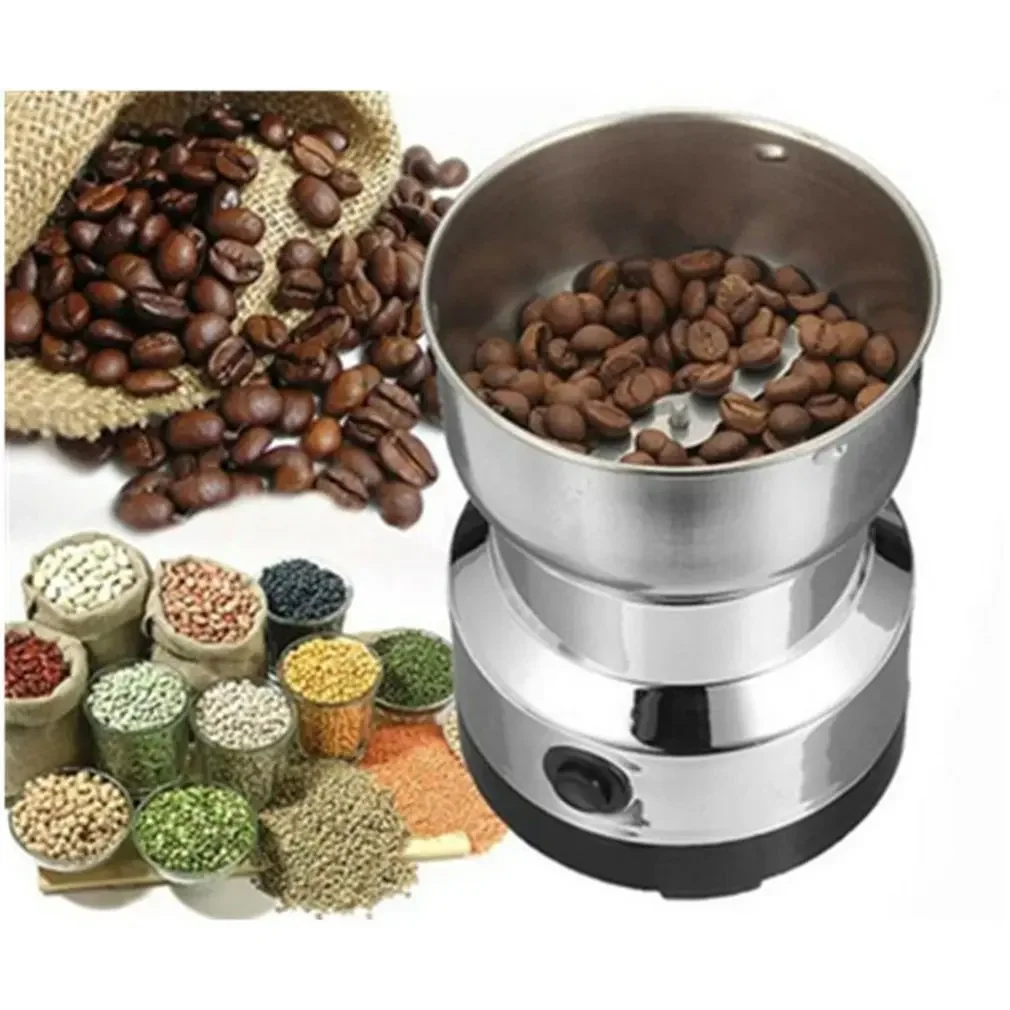 220V Electric Stainless Steel Household Grinding Milling Machine Coffee Bean Grinder Home Tool For Seed Nut