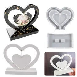 DIY Love Heart/Christmas tree shape Hanging Photo Frame Silicone Moulds Handmade Casting Molds Desk Office Decoration