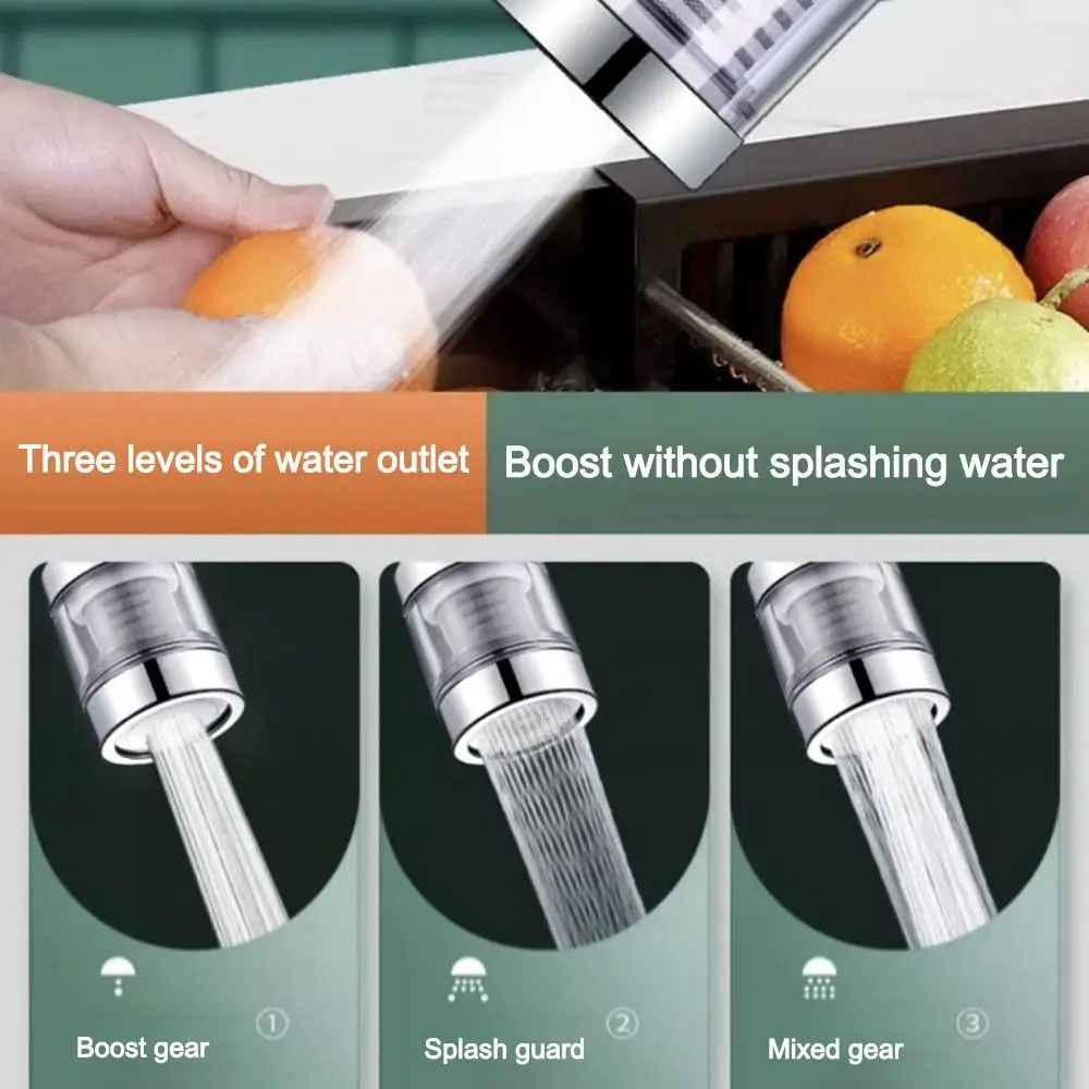 New 360 Degree Swivel Faucet Splash-Proof 3 Mode Adjustable Faucet Extender Kitchen Filter Faucet Universal