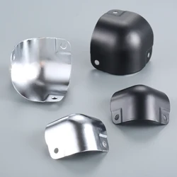 8pcs Metal Bowl-shaped Box Corner Black Protectors Square Edging Round Wrapping Flight Case Luggage Aluminum Toolbox 26mm/29mm