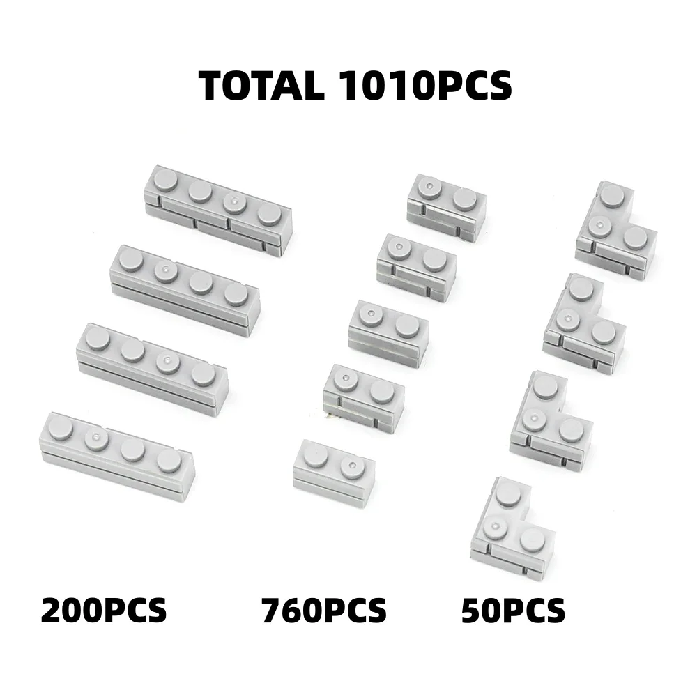 Ensemble de blocs de construction en briques murales de ville, 1010 pièces, avec sac de rangement, maison, mur de ville, pièces de scène militaire, accessoires, jouets DIY