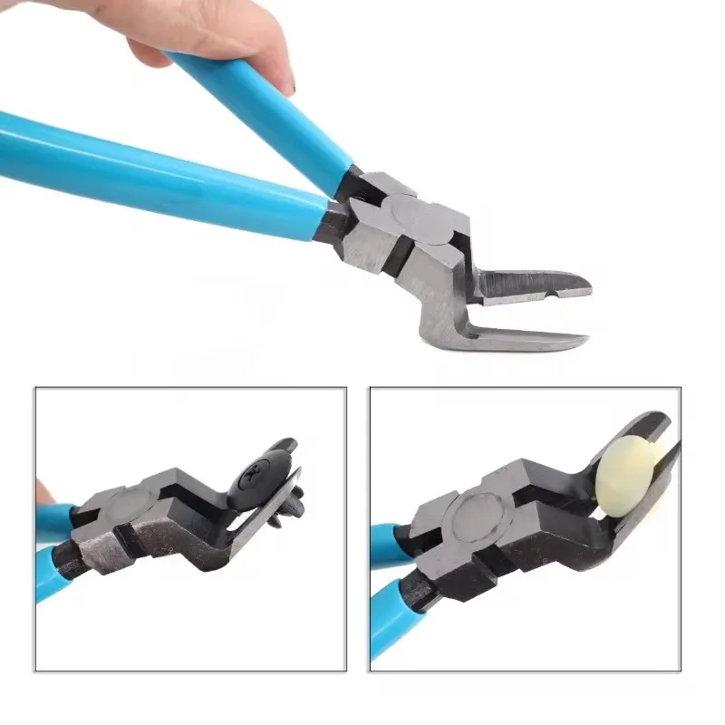 Multifunctional Diagonal Pliers Car Clip Pliers Car Rivet Tightening Pliers Wire Stripping Plier Staple Screwdriver Removal Tool