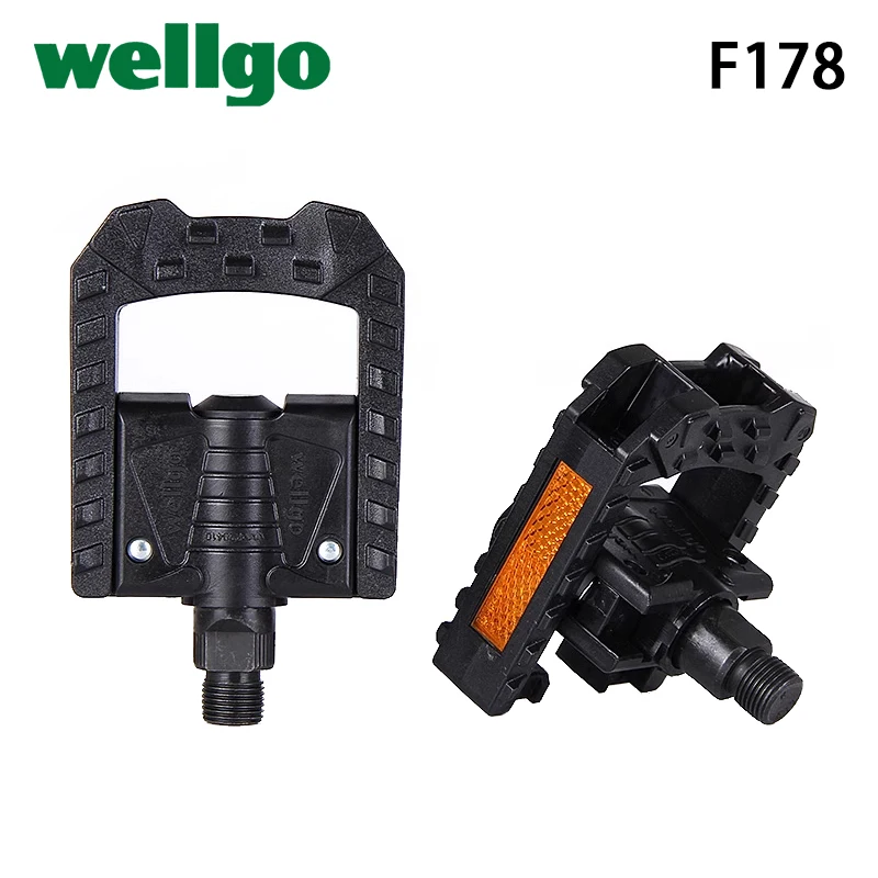 Wellgo F178 Plastic Body Boron Spindle Polymer Bearing Bicycle Pedal for Road MTB Folding Bicycle Cycling Parts