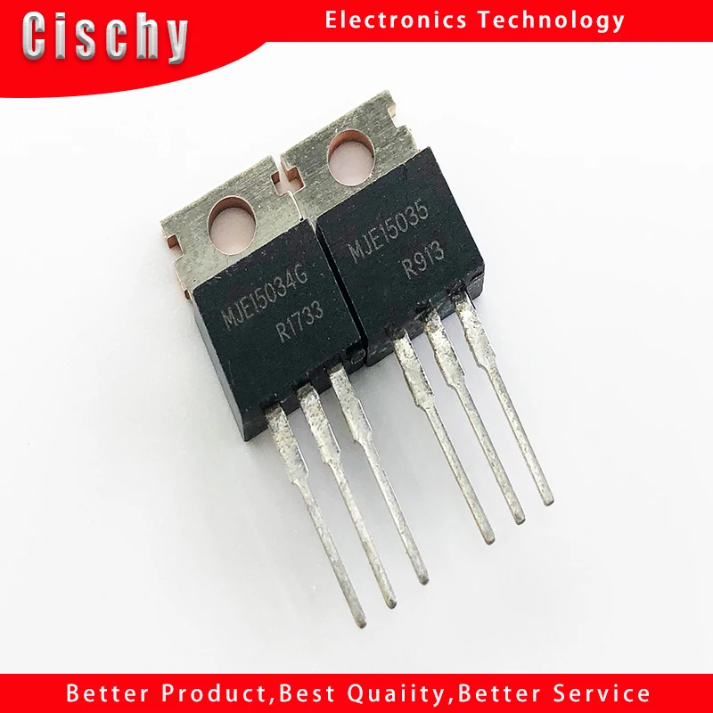 10pcs/lot=5pair MJE15034G MJE15035G (5PCS MJE15034 + 5PCS MJE15035 )