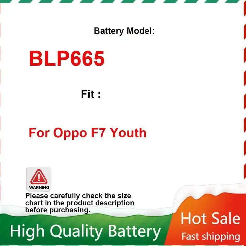 

High-Performance For Oppo F7 Youth BLP665 3410Mah Mobile Phone Battery