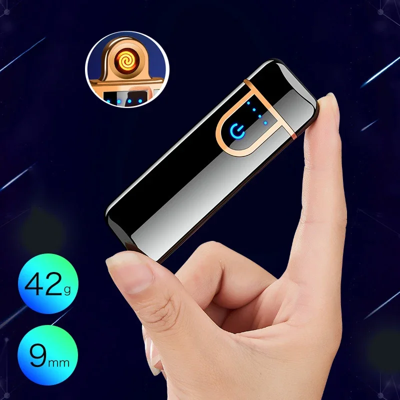 DC101 Mini Fingerprint Induction Rechargeable Lighter Usb Rechargeable Cigarette Lighter Smoking Accessories Gift 2024 New