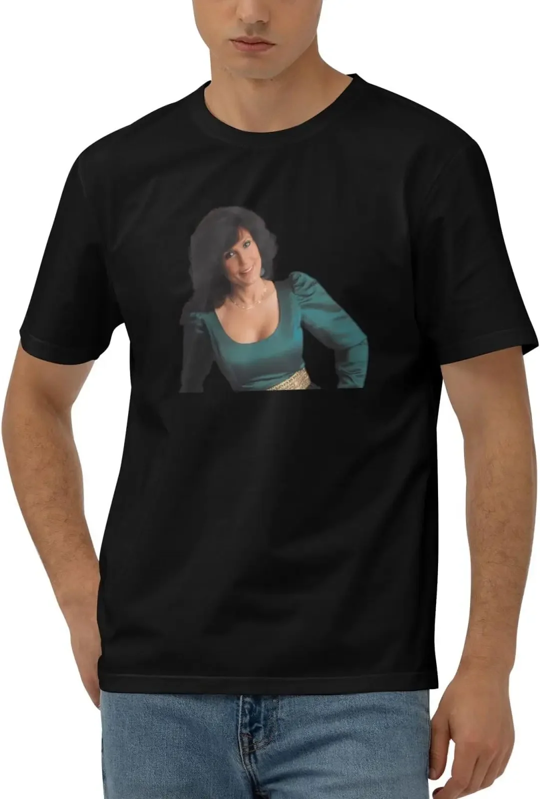 Loretta Music Lynn Shirts for Men Short Sleeve Cotton Tshirts Tees High Quality 100%Cotton Short Sleeve