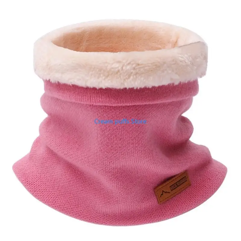50LE Winter Neck Warmer Fishing Skiing Inner Plush Scarf Neck Gaiter for Adult Unisex