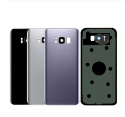 Cubierta trasera de la batería para Samsung Galaxy S8, G950, G950F, S8 Plus, G955, G955F, Panel de vidrio 3D, carcasa, repuesto adhesivo, novedad