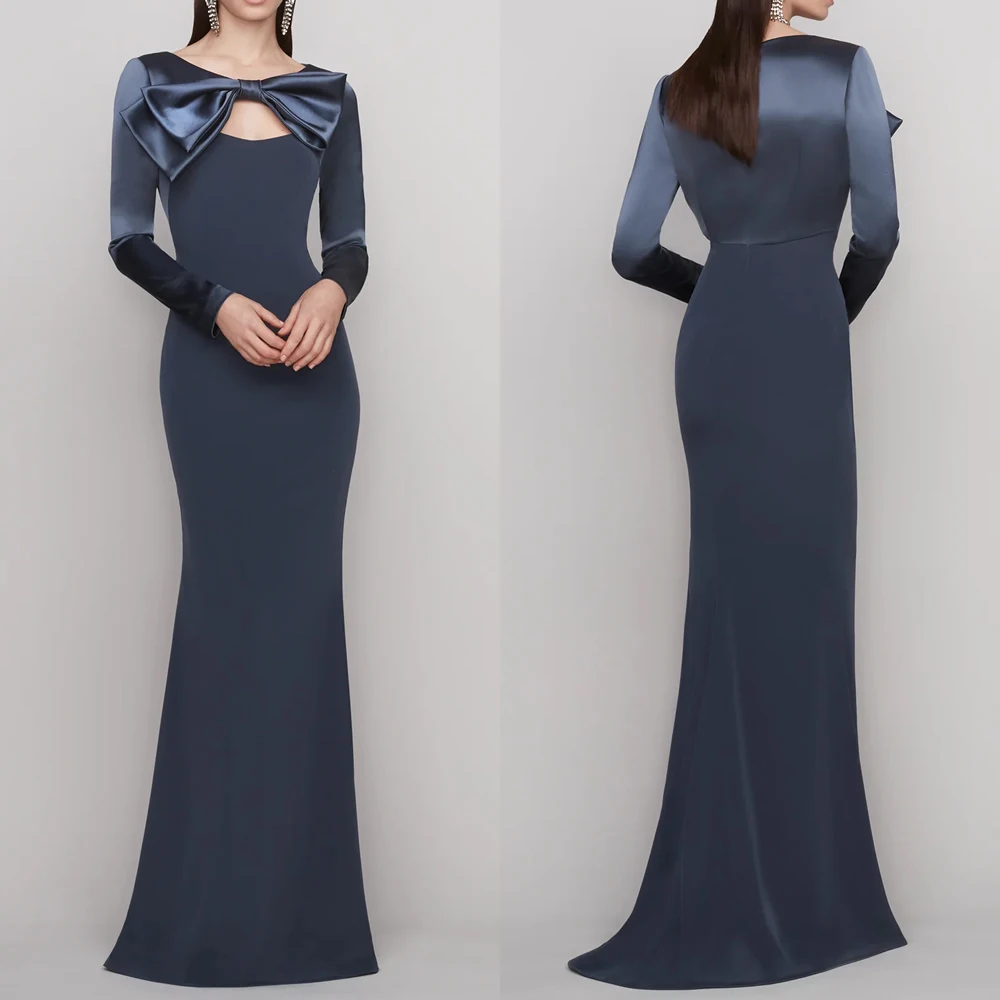 

Customized Sexy Elegant with Bow Dress A-Line Evening Dresses Occasion Formal Exquisite High Quality Prom Party Gowns for Women