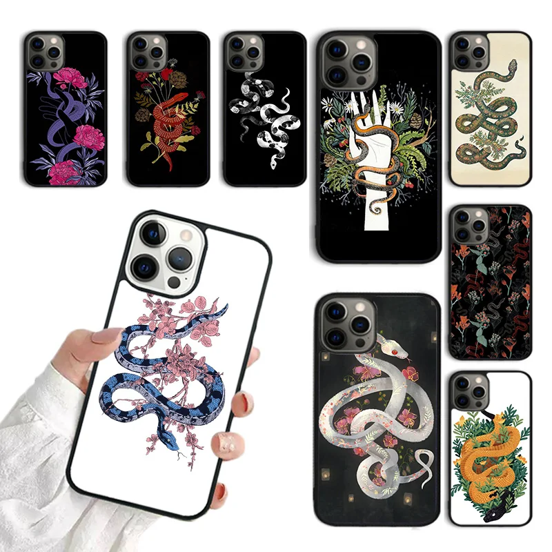 The Snake and Fern Phone Case For iPhone 15 16 SE2020 11 12 13 14 Pro Max Mini Cover For iPhone Max 6 7 8 Plus coque Fundas