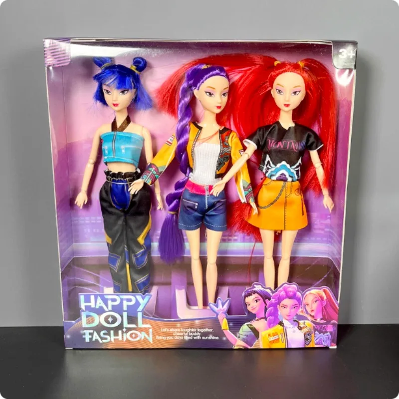 2025 nouveau Anime 30CM k-pop chasseurs de démons poupée vinyle jouet Rumi Mira zoi personnage masque en vinyle figurine cadeau d'anniversaire Fan Club cadeaux