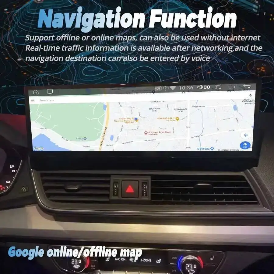 

14,9-дюймовый мультимедийный видеоплеер на Android 15 для Audi Q5 Q5L SQ5 2018-2020 с CarPlay, автомагнитолой, GPS, 4G, Wi-Fi, навигацией и Bluetooth
