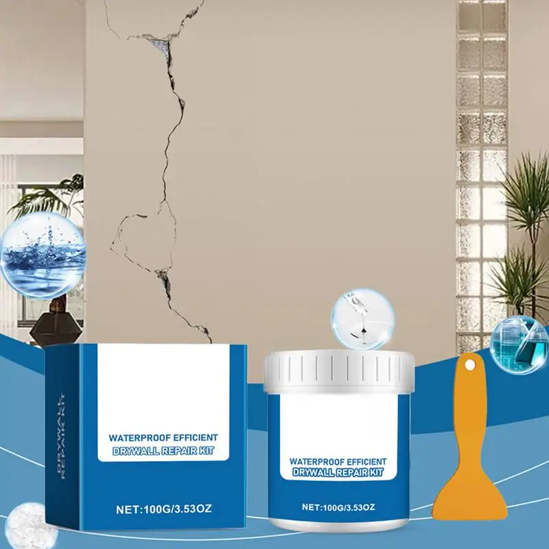 Dry Wall Repair Kits Hole Patch Kit Drywall Repair Kit With Scraper Quick Drying Easy Repair Paste Spackle Mending Agent For