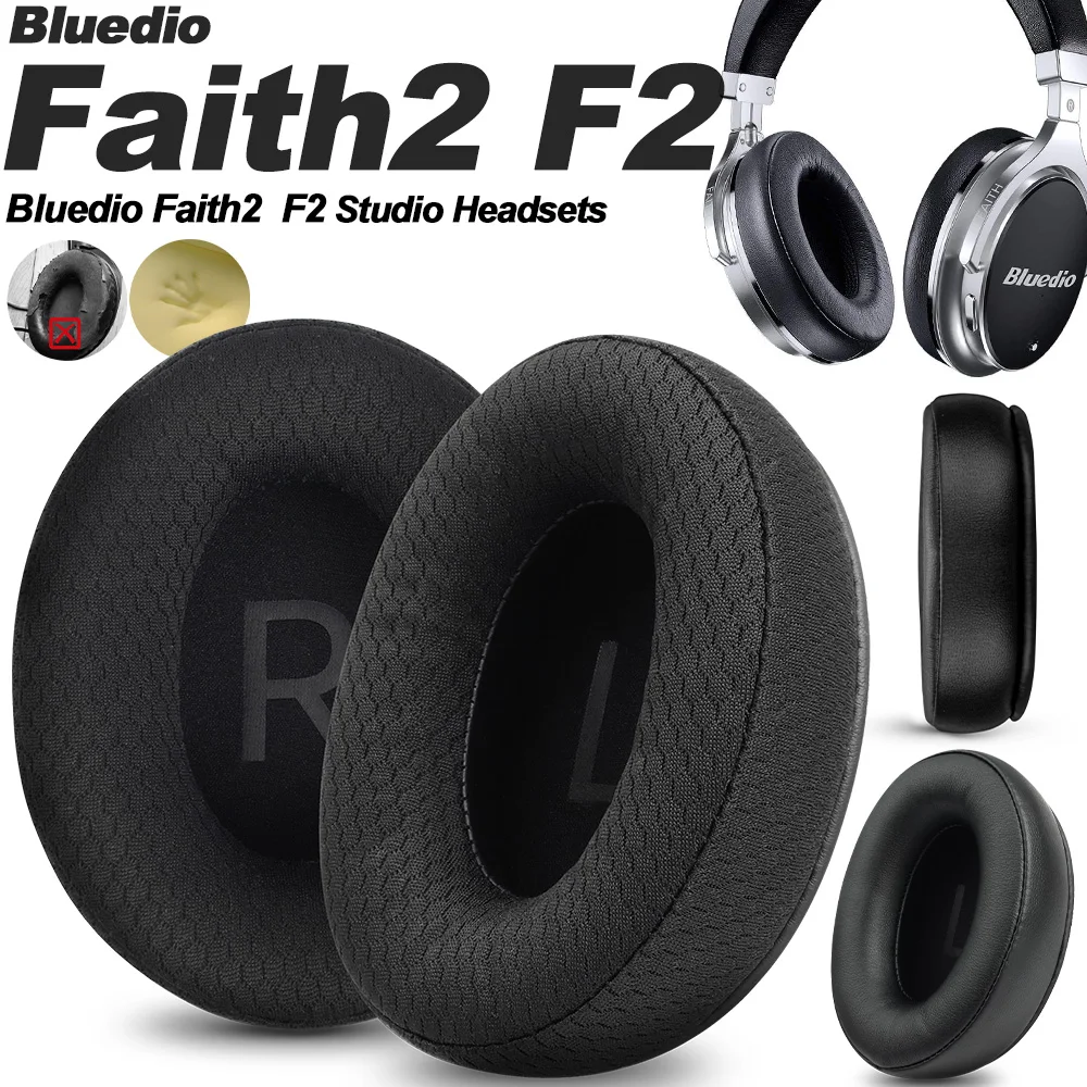 Подушечки для наушников для Bluedio Faith2 F2, сменные подушечки для наушников, тканевые чехлы с эффектом памяти, губка, протеин