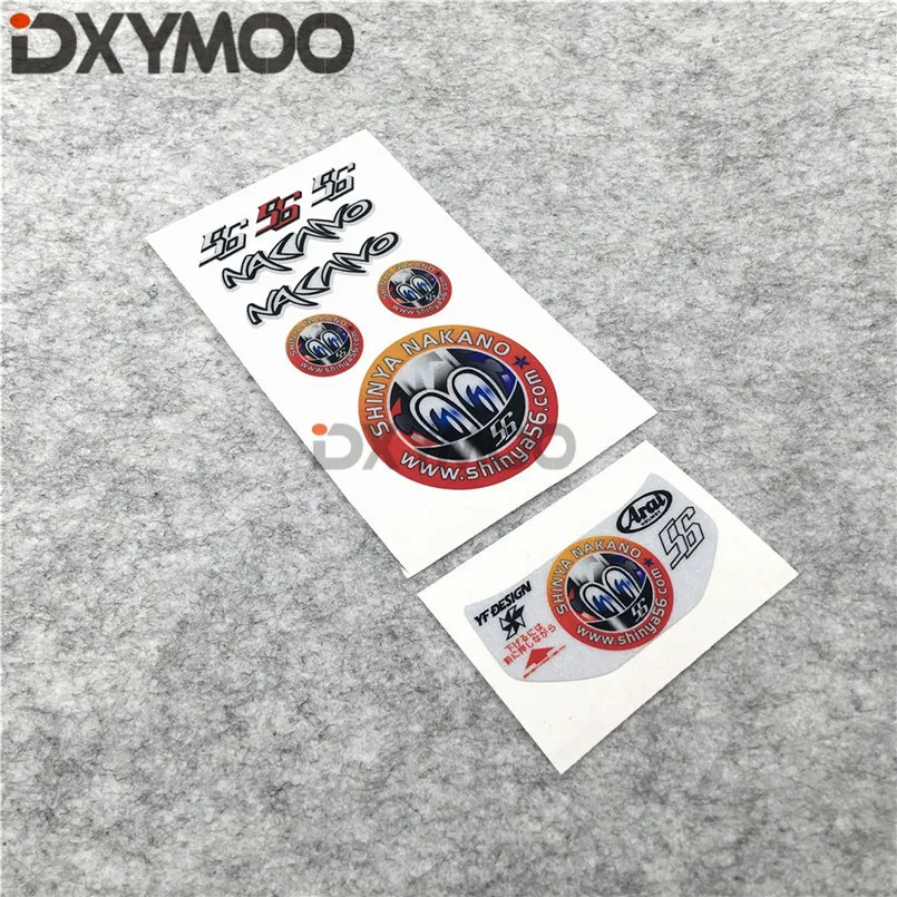 

Racing Waterproof Stickers Motorcycle Helmet Aircraft Vinyl Decals for Moon 56 Arai NAKANO