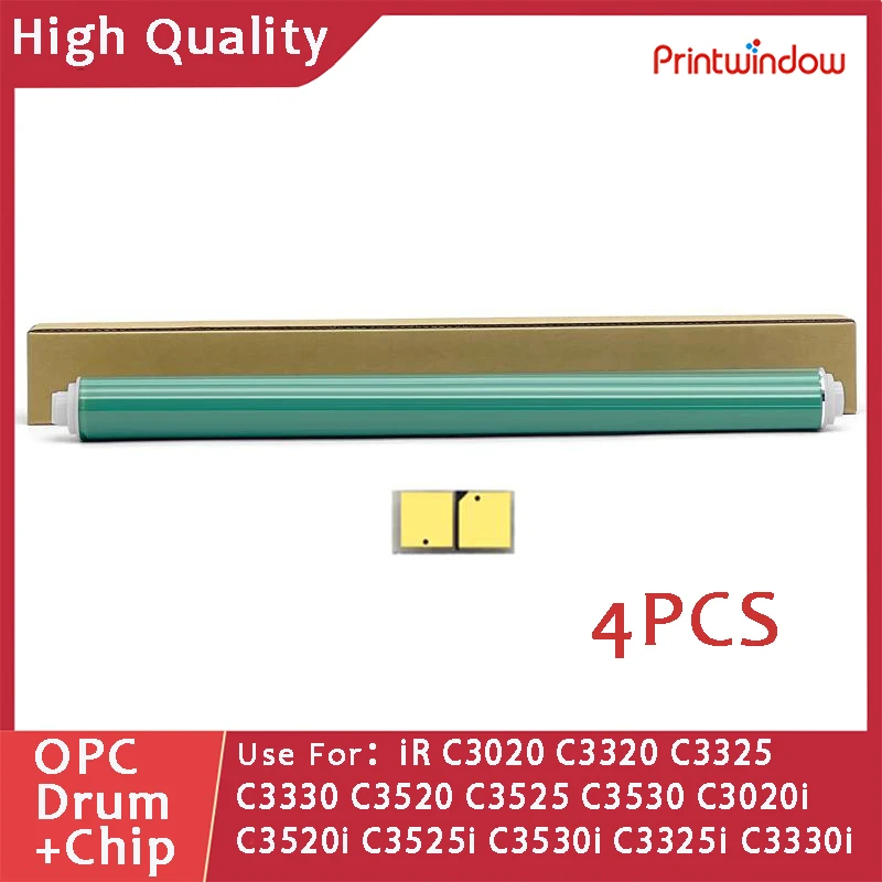 4PCS NPG-67 OEM Color OPC Drum for CANON imageRUNNER iR C3020 C3320 C3325 C3330 C3520 C3525 C3530 C3020i C3520i Drum Chip