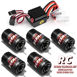 RC 550 Brushed Motor 12T-55T ESC 320A Speed Control Combination Set Climb Drift Racing Waterproof for 1/10 RC Cralwer Car/Boat