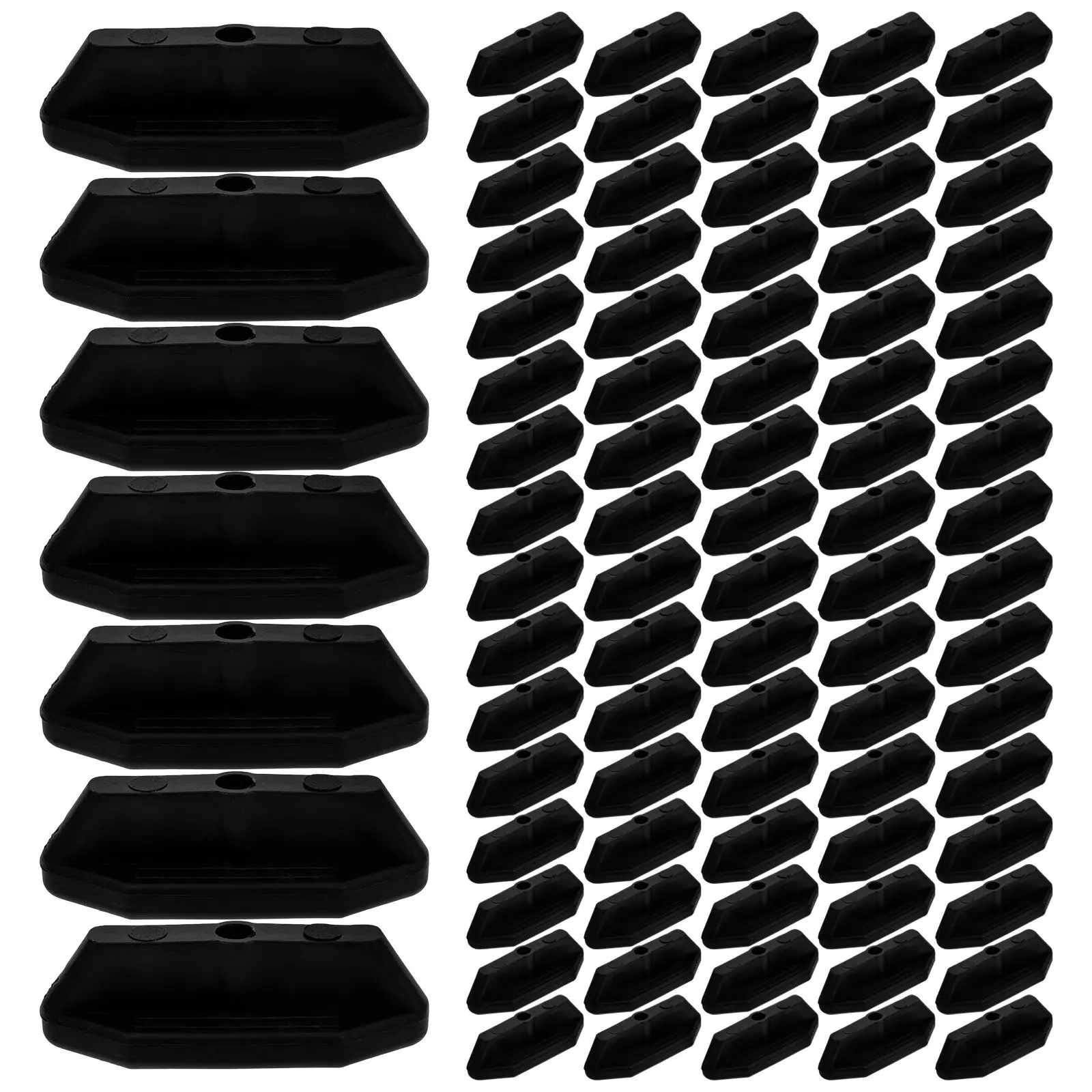

100 Pcs Deck Fasteners Plastic Composite Decking Boards Wood Plastic Clips Bracket System 8mm Height 5 5mm Gap Hidden