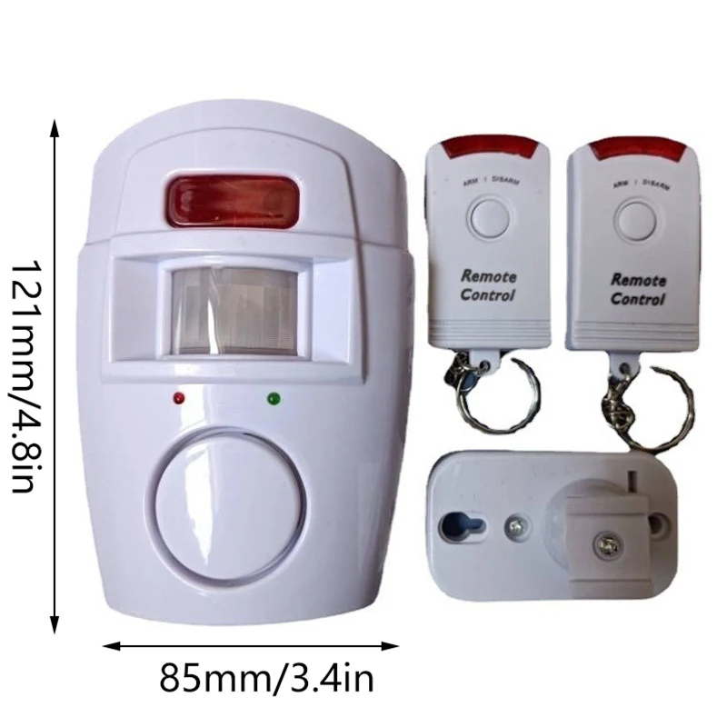 Motion Detector Alarm Battery-powered PIR Alert Infrared Sensor Alarm Home Security System For Door Shed Garage Caravan