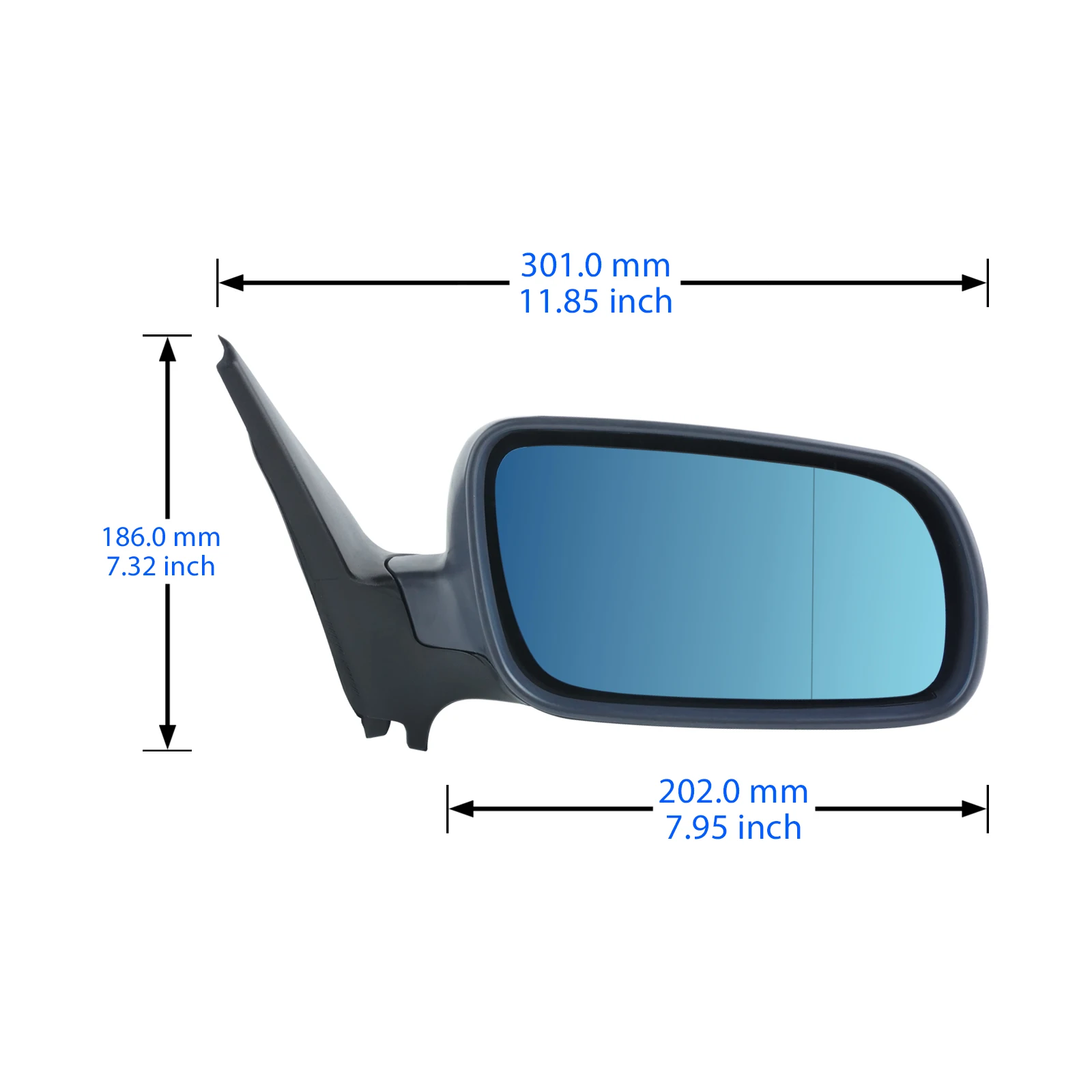 Right off Side Electric Wing Door Mirror Primed Heated O/S For 97-04 VW Golf MK4