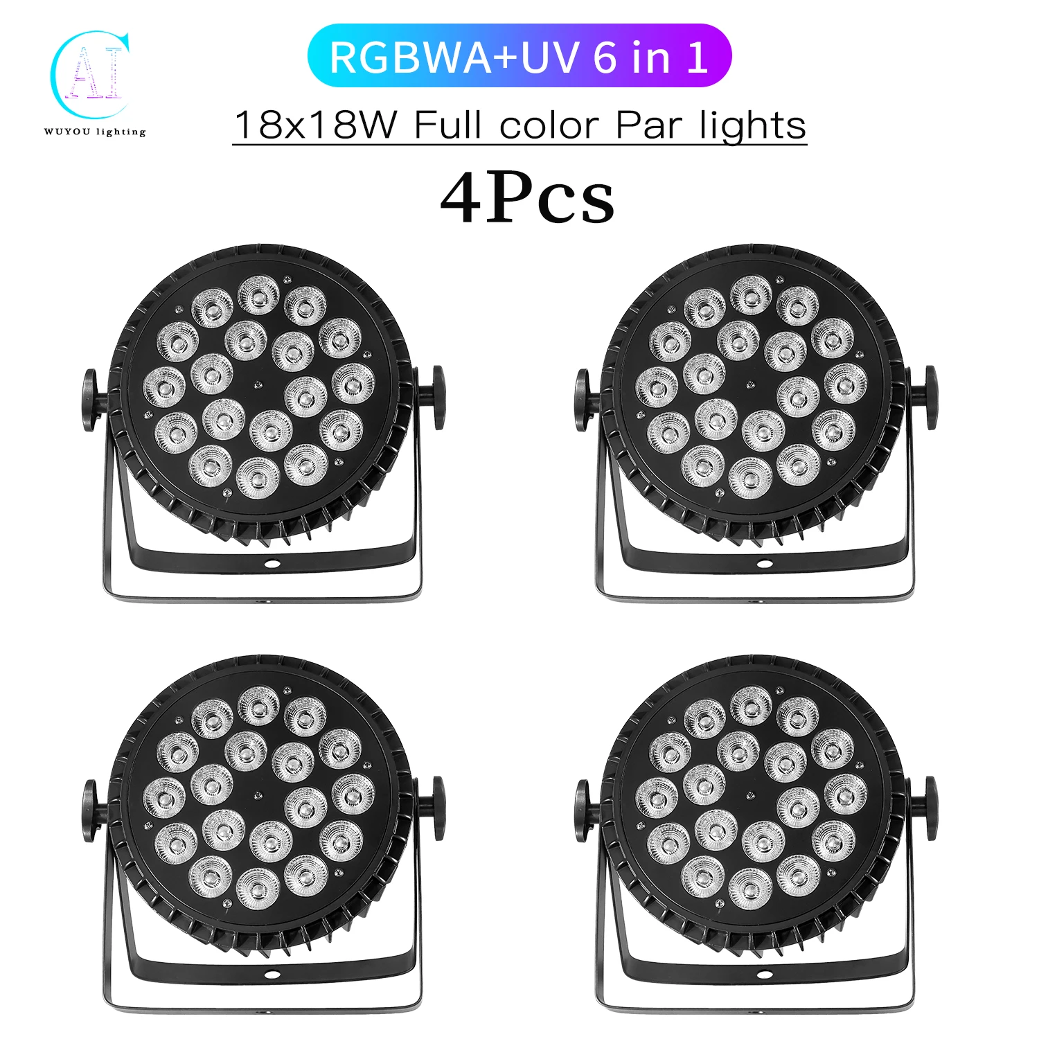 4Pcs/Lots LED Par Light 18x12W RGBW/18x18W RGBWA+UV 6 in 1 Aluminum Stage Light DMX Control DJ Disco Equipment Stage Lighting