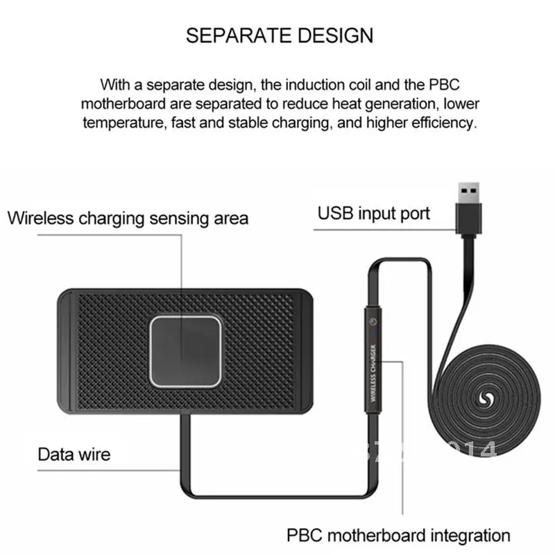 Wireless Charging Stand Car Fast Silicone Pad Cradle Dock 15W for Samsung S20 S10 iPhone 12 11 Pro Xs Max Wireless Charger