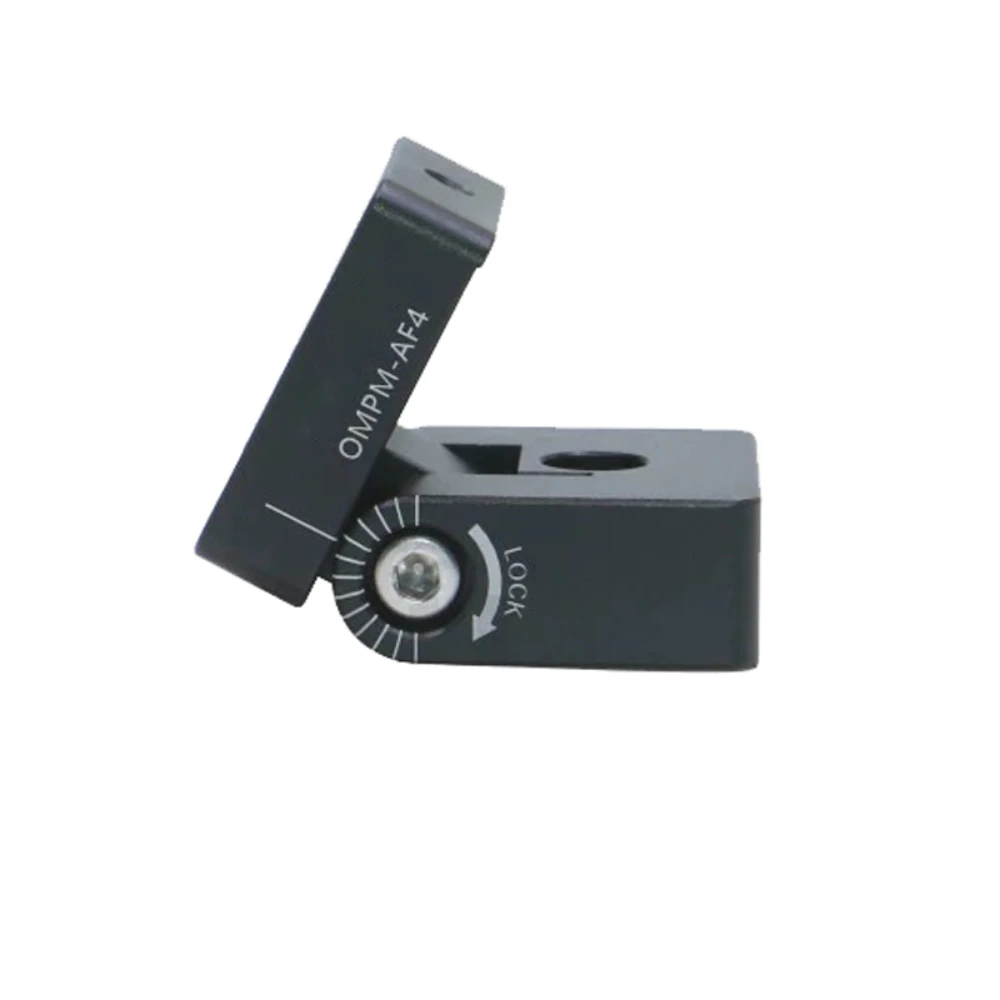 Aluminum Optical Lab Mount 0-90 Degree Lockable 11 M4 Threaded Holes Right-Angle Adjustable Flip Mount OMPM-AF4