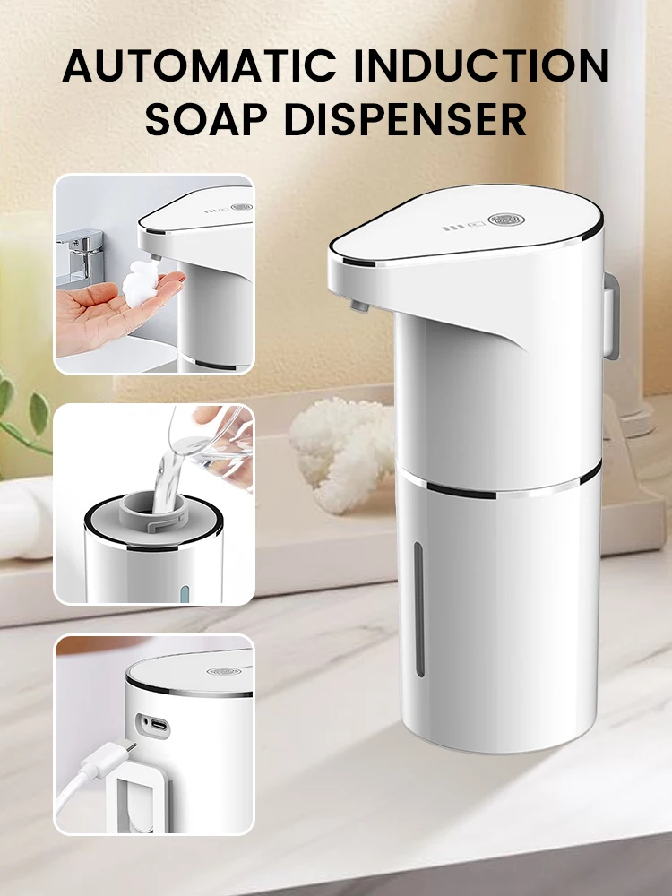

Intelligent Sensor Multi-Speed Contact-Free Wall-Mounted Vertical Hand Sanitizer Bubble Machine Rechargeable Soap Dispenser