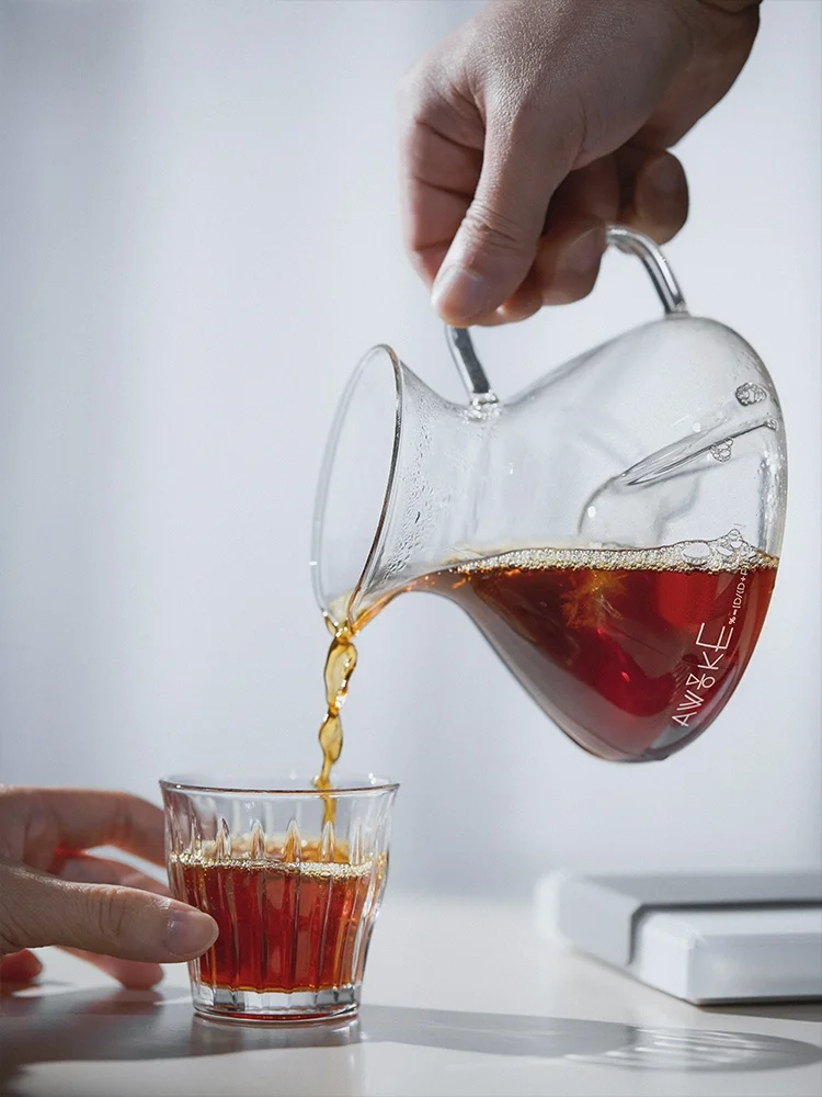 

High Borosilie Glass Cold Brew Coffee er Hand Pour Filter Coffee Dripper Tea Water Pot 450ml Nordic Sle Coffee Utensils