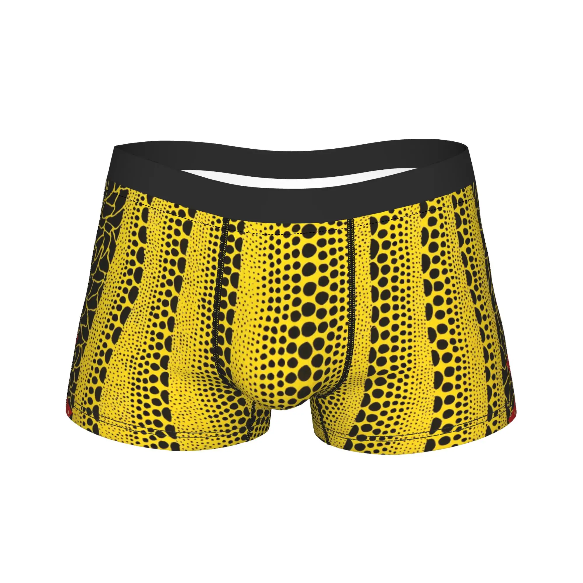 Men Y-Yayoi Kusama Pumpkin Long Underwear  Printed Boxer Briefs Shorts Panties Male Breathable Underpants M-XXL