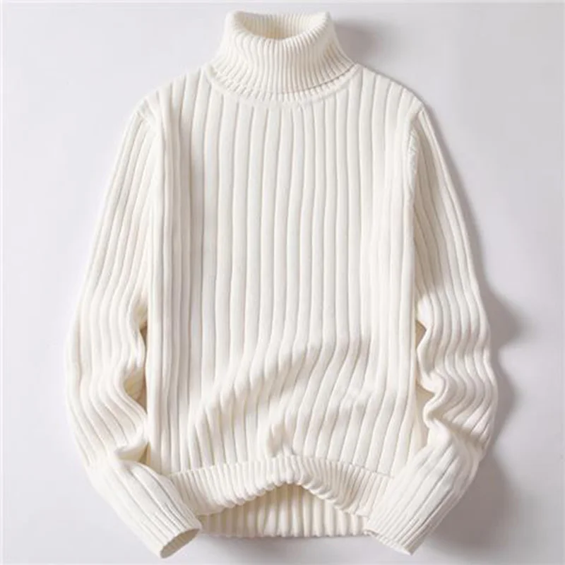 

Men Twisted Flower High Collar Knit Sweater Korean Simplicity Slim Casual Warm Sweater Autumn Winter Male Thick Pullover Sweater