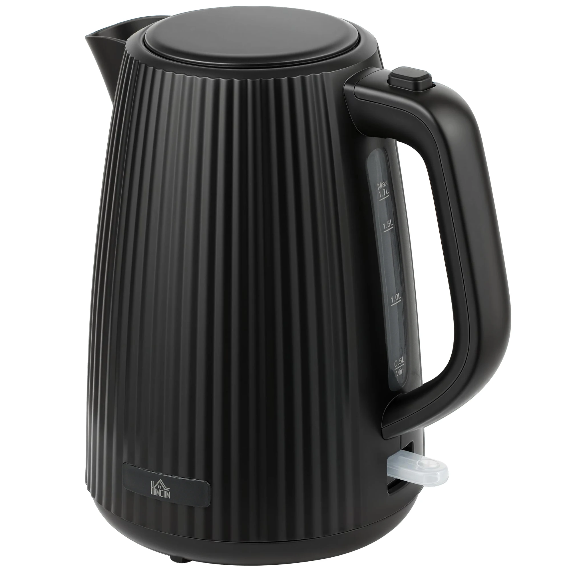 HOMCOM Hervidor Eléctrico 1,7L 2200W con Filtro Antical Desmontable Apagado Automático Base Giratoria 360°