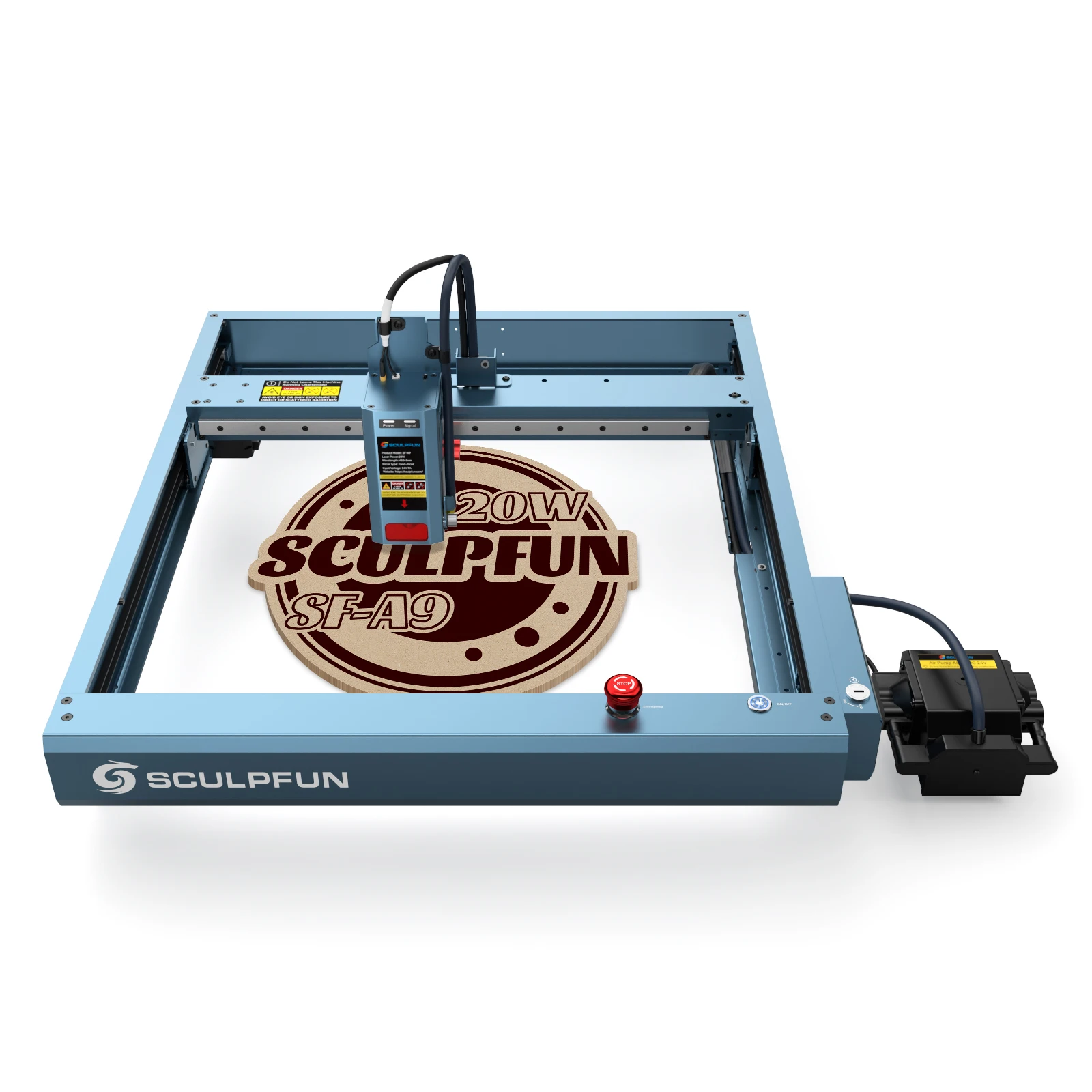 SCULPFUN SF-A9 High Precision 20W Output Power DIY Logo Laser Engraving and Cutting Machine for Wood and Leather