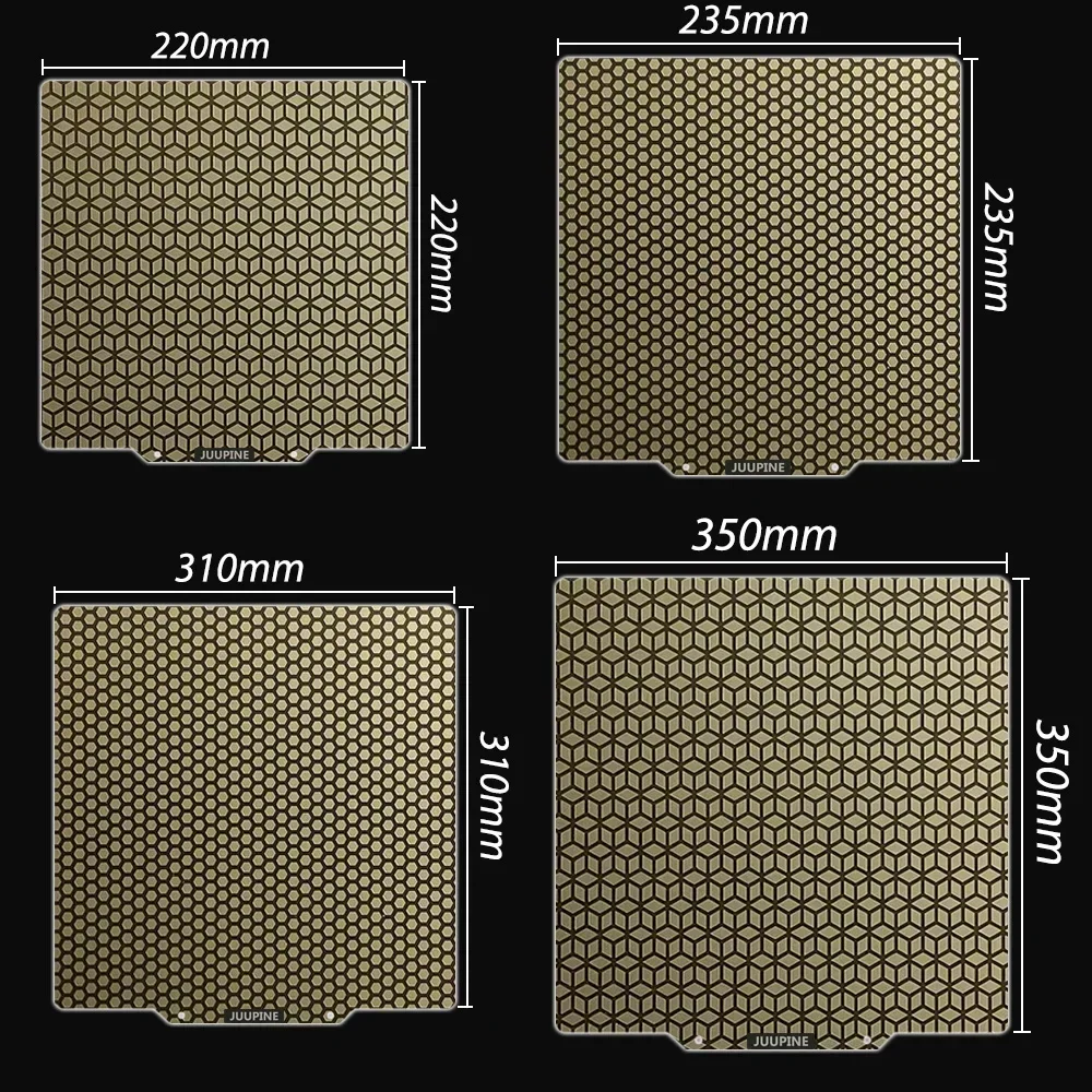 PEI Honeycomb Build Plate 235x235 220x220 350x350 310x310 PEI Sheet Doppelseitiges Stahlblech für Elegoo Voron Ender 3 3D Priter – Detail 1