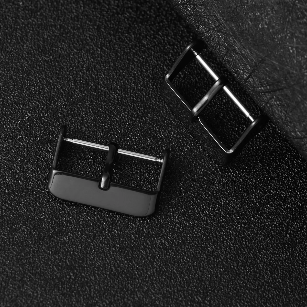 

5pcs Stainless Steel Watchband Clasp Watch Band Buckle For Silicone Electronic Straps 24Mm Black Durable Easy Install