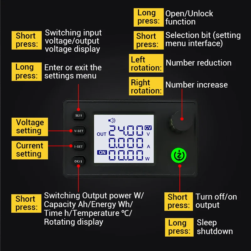 SK40 CNC buck-boost DC adjustable regulated power supply DIY constant voltage constant current charging module third generation